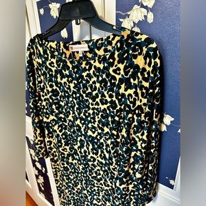 Jude Connally animal print shift dress. Size L.